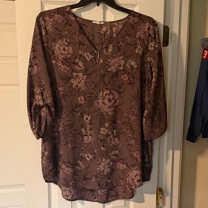 Floral Plum Women's Top